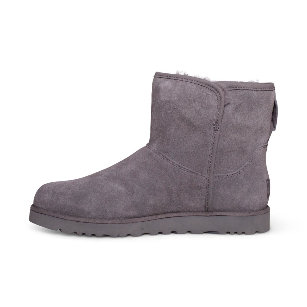 Ugg Cory II Genuine Shearling Lined Suede Boots Booties Charcoal Gray size 7 - Picture 4 of 12